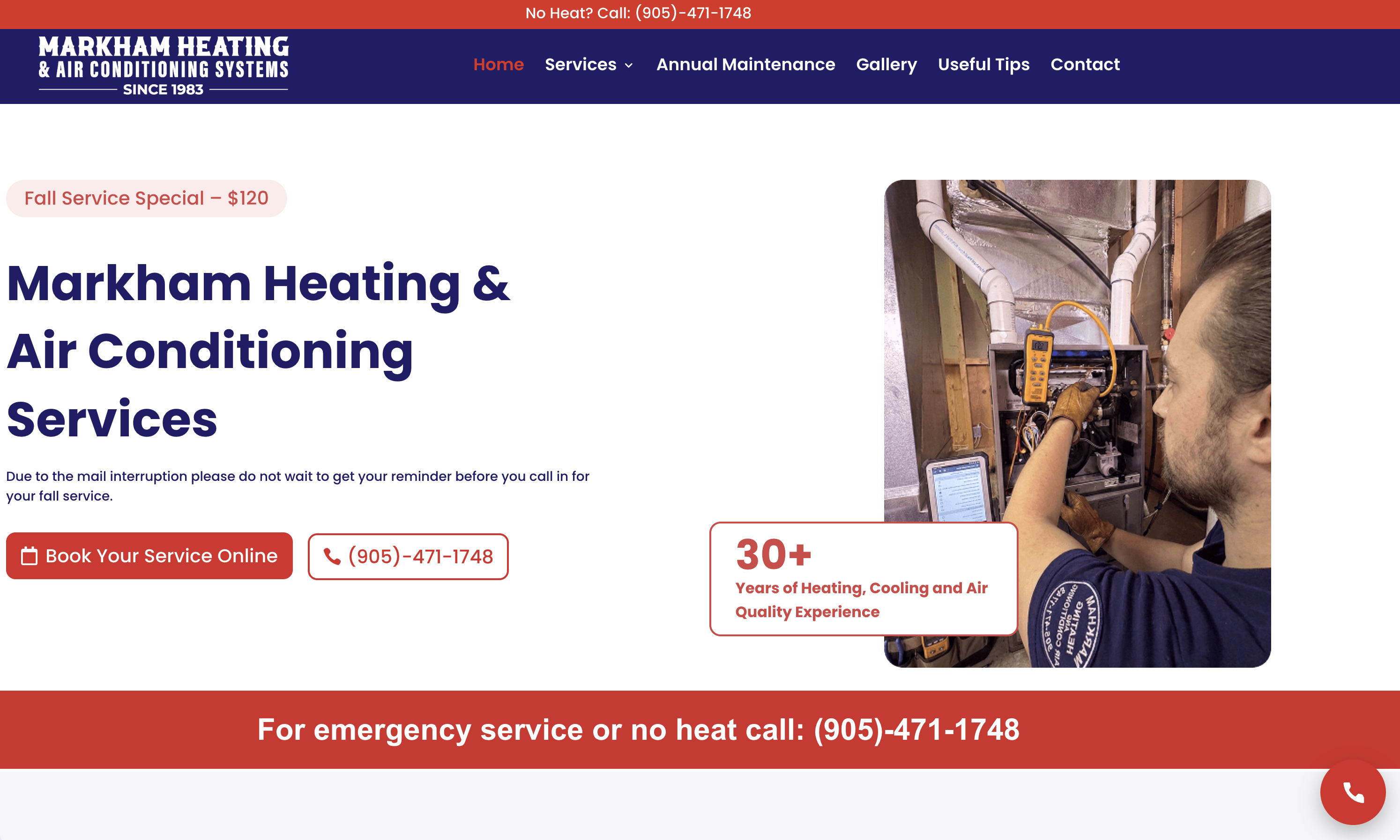 Markham Heating screenshot